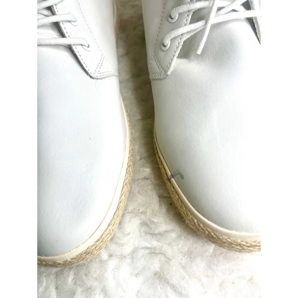 Generic Surplus Wharf white leather chukka-style shoes men size 9.5